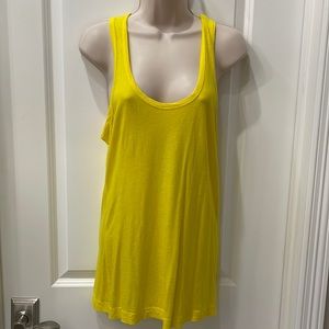 Splendid Tank Tops, Bright Lemon Yellow and Salmon Pink, Size L
